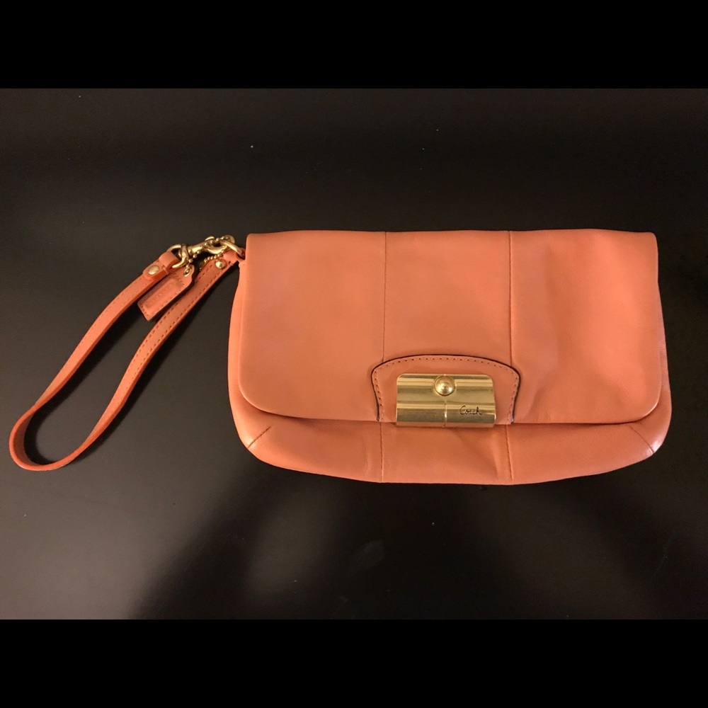 Coach leather wristlet